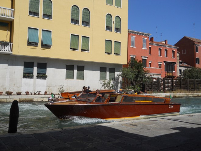 Wooden Water Taxi Underway